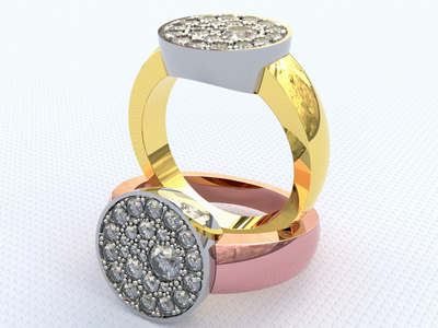 gouden ring met briljant geslepen diamant