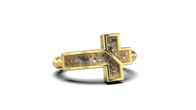 Gedenksieraden, ring met as kamer.